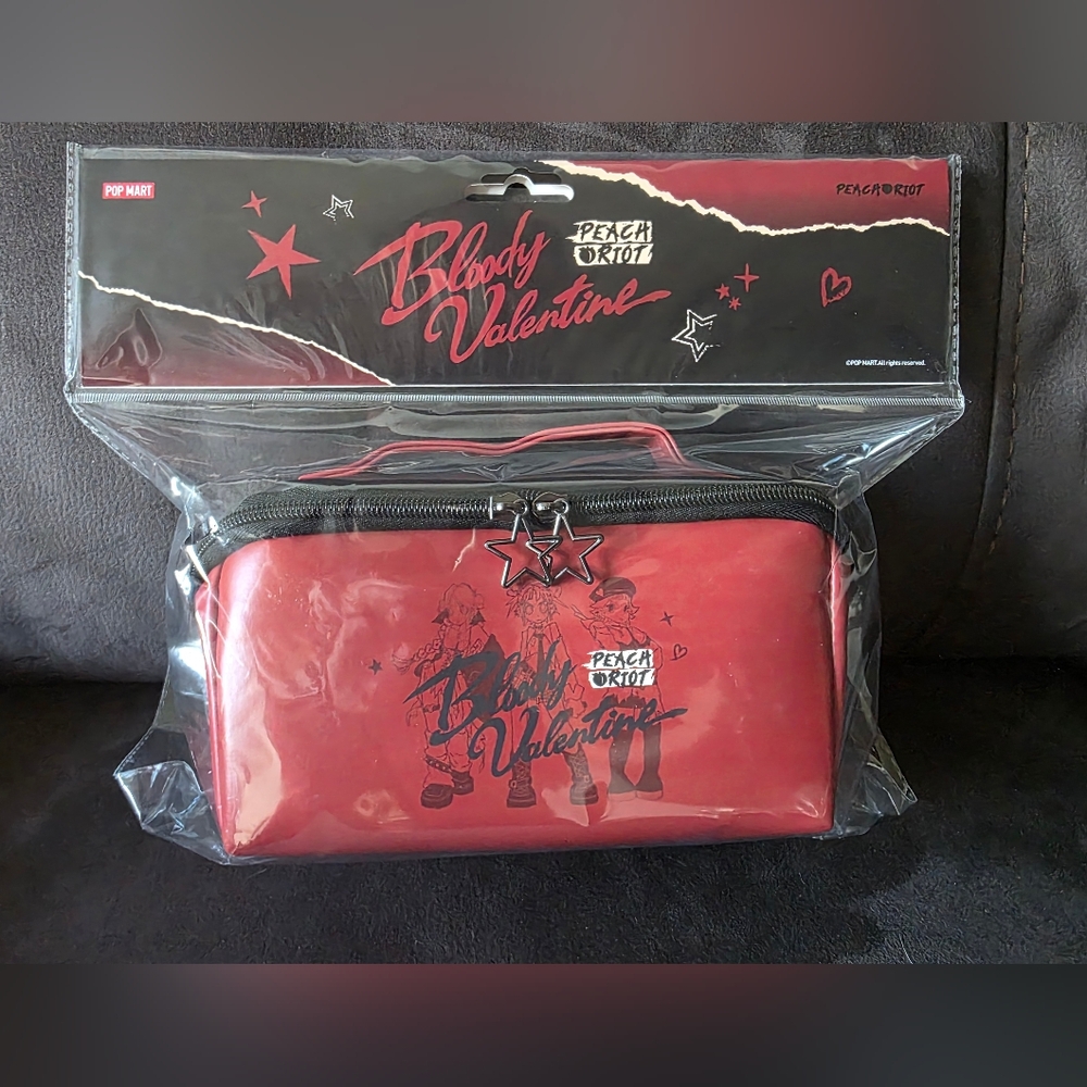 Pop Mart Peach Riot Bloody Valentine Cosmetic Bag NWT